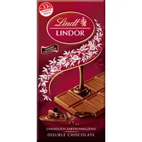 Lindt Schokolade LINDOR Double Chocolate, Promotion | 100 g Tafel | Feinste Vollmilch-Schokolade mit unendlich zartschmelzenden dunklen Füllung | Schokoladentafel | Schokoladengeschenk, 2023 Version