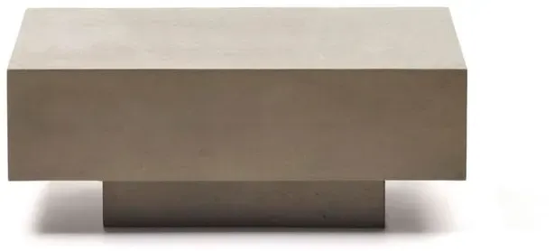 Kave Home Couchtisch Rustella 80 x 60 cm Zement Grau