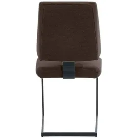 K+W Komfort & Wohnen Freischwinger K+W KOMFORT & WOHNEN "Longbeach", braun (dunkelbraun, schwarz), B:48cm H:95cm T:61cm, Stühle, mit Gestell und Abstandshalter in Metall schwarz Struktur, Sitzkomfort