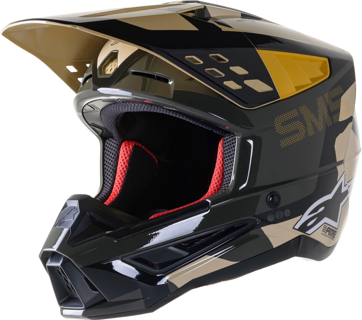 Alpinestars S-M5 Rover Motorcross Helm, beige, XL