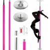 Professionelle Tanzstange, Pole Dance Tragbare Tanzstange Profi ca. 216,3-270 cm Höhenverstellbare Abnehmbare Fitnessstange Spinning Fitness Pink, Statische Tanzstange Fitnessstudios