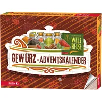 ROTH BIO-Gewürz-Adventskalender gefüllt mit 24 hochwertigen Kräutern und Kochbuch zum Kochen im Advent, Gewürzmischung-Kalender für die Advent...