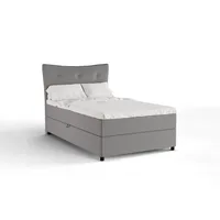 Panda möbel Boxbett, Hellgrau, Holz, Mode, 120x200 cm Oeko-Tex®