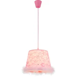 Pendel Lampe Spiel Kinder Zimmer Decken Textil Schirm Mädchen Hänge Leuchte pink