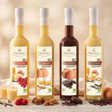 Bio Eierlikör Probierset 4x0,5L Himbeer Amaretto Schoko Kaffee Geschenkset