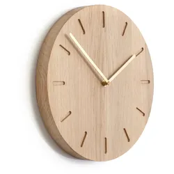 applicata - Watch:Out Wanduhr, Eiche natur / Messing