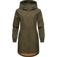 Ragwear Damen, Übergangsjacke leichte Jacke lang wasserdicht mit Mesh-Innenfutter
