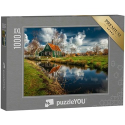 puzzleYOU Puzzle Puzzle 1000 Teile XXL „Haus in Holland bei Zaanse Schans, Niederlande“, 1000 Puzzleteile, puzzleYOU-Kollektionen Holland