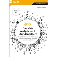 Auer Verlag i.d.AAP LW 40 x Gedichte analysieren in