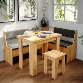 Vicco Roman eiche 107cm Sitzbank mit Truhe Esszimmerbank für Esstisch