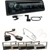 Kenwood KDC-BT560DAB Bluetooth DAB USB Einbauset für Astra H Corsa D Zafira B - Schwarz/Silber/Beige