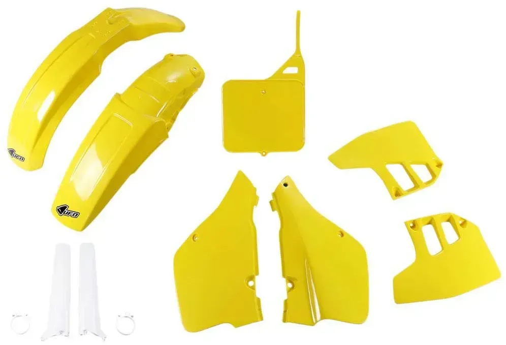 Ufo Suzuki Rm 250 1992-1992 Sukit396f-101 Fork Protectors & Plastikbausatz - Yellow - One Size
