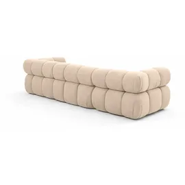 kaiser möbel Sofa Modulares 3-Sitzer-Sofa, gerade Couch, Stoff Salvador, Selia, 3-Sitzer, Veloursstoff Salvador, modernes Design,weiche, abgerundete Linien beige