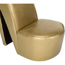 vidaXL Cocktailsessel in Stöckelschuh-Form Kunstleder 75 x 100 x 75 cm Gelb