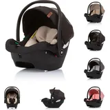 Chipolino i-Size Babyschale Duo Smart Gruppe 0+, Kissen, verstellbare Kopfstütze schwarz