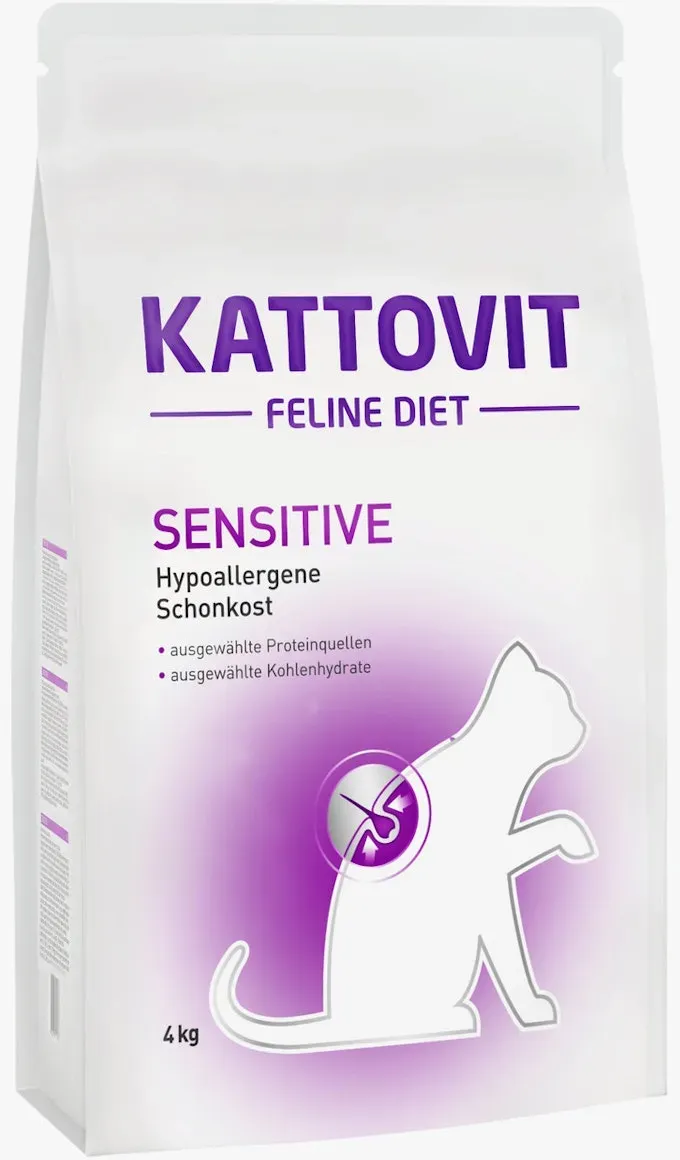 KATTOVIT Feline Sensitive Katzentrockenfutter Diätnahrung 4 Kilogramm