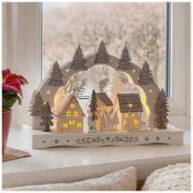 Hti-Living Leuchtbogen Dorf mit Tannen
