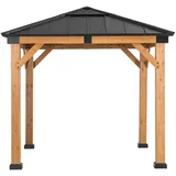 Sunjoy Gazebo Rapi Zedernholz 273 cm x 273 cm Anthrazit FSC®