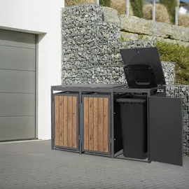 ML-Design Mülltonnenbox 196 x 80 x 120 cm braun