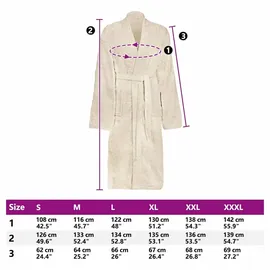 vidaXL Bademantel Creme M Baumwolle