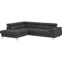 Cotta Ecksofa "Komaris L-Form, B: 249 cm", braun (mud), B:249cm H:72cm T:100cm, Microfaser PRIMABELLE (100% Polyester);Kunstleder SOFTLUX;Feinstruktur (100% Polyester);Kunstleder SOFTLUX/Struktur (100% Polyester);NaturLEDER, Sofas, Ecksofa, mit