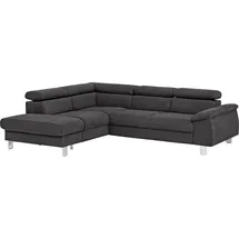 Cotta Ecksofa "Komaris L-Form, B: 249 cm", braun (mud), B:249cm H:72cm T:100cm, Microfaser PRIMABELLE (100% Polyester);Kunstleder SOFTLUX;Feinstruktur (100% Polyester);Kunstleder SOFTLUX/Struktur (100% Polyester);NaturLEDER, Sofas, Ecksofa, mit