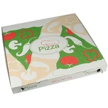 Papstar Pizzakartons pure weiß, rot, grün, creme 50,0 x 50,0 cm, 50 St.