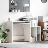 vidaXL Schreibtisch mit Regal Weiß 120,5 x 44 x 88,5 cm Holzwerkstoff
