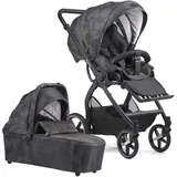 Gesslein »FX4 Soft+ mit Aufsatz Classic schwarz/schwarz, schwarzgrau«, mit Babywanne Cx3 und Babyschalenadapter