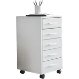 FineBuy Rollcontainer 33 x 38 x 63 cm Weiss