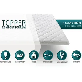 KAWOLA Topper SOLO Komfortschaum 180 x 200 cm weiß
