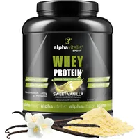 Whey Protein Pulver 1000g - leckeres Eiweißpulver für Proteinshakes, Kraftsport und Fitness - WPC cross flow mikrofiltiert CFM - Muskelaufbau Shake - Eiweißshake Vanille Milkshake