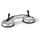 VOREL Vakuumgriff Aluminium 115 mm grau