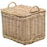 Kouboo 1060105 Rechteckiger Aufbewahrungskorb mit Rattan-Kern, Natürlich, Small