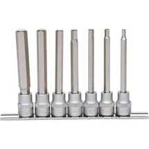 KS Tools 3/8" Bit-Stecknuss-Satz Innensechskant, lang, 7-tlg.