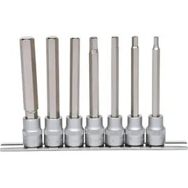 KS Tools 3/8" Bit-Stecknuss-Satz Innensechskant, lang, 7-tlg.