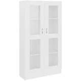 vidaXL Vitrinenschrank Weiß 82,5x30,5x150 cm Holzwerkstoff
