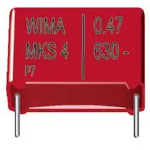 WIMA 1 St. MKS-Folienkondensator 10 μF 63 V/DC % 22.5 mm (L x B x H) 26.5 x 8.5 x 18.5 mm Tape on Full reel