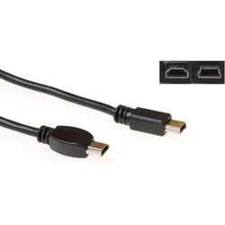 ACT SB2602 2m Mini-USB A Mini-USB B Männlich Männlich Schwarz USB Kabel (2 m, USB 2.0), USB Kabel