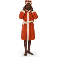 Normani Frottee Bademantel für Kinder aus Bio-Baumwolle in Fuchs-Orange