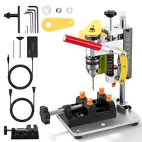 Standbohrmaschine, 4500-9000Rpm Miniatur Tischbohrmaschine mit 7 Geschwindigkeiten, Mini Tischbohrmaschine für DIY Holz, Metall und Kunststoff Electric Drill Press