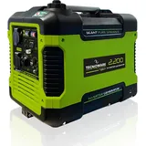 Tecnoware FGEINV2200M Motor-Generator 2000 W 4 l Benzin Schwarz, Grün - Schwarz/Grün