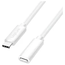Logilink USB-C® Kabel USB 2.0 USB-C® Stecker, USB-C® Buchse 1.00 m Weiß CU0220