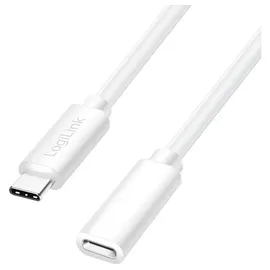 Logilink USB-C® Kabel USB 2.0 USB-C® Stecker, USB-C® Buchse 1.00 m Weiß CU0220