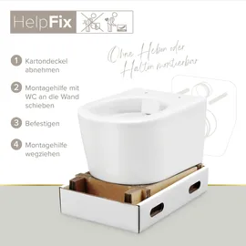 Lenz Melva Wand-WC mit WC-Sitz Weiß spülrandlos