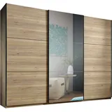 SchlafKONTOR Schwebetürenschrank Bravo 270 x 210 x 60 cm Beige