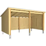 Plus Nordic Multi Gartenhaus 4,16 x 2,08 m Natur