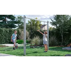 Schaukelgestell Metall Max: Gartenschaukel in der Größe 246 x 203 x 9 cm Verzinkt mit Sitzen oder Nestschaukel
