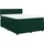 vidaXL Boxspringbett mit Matratze Dunkelgrün 140x200 cm Samt