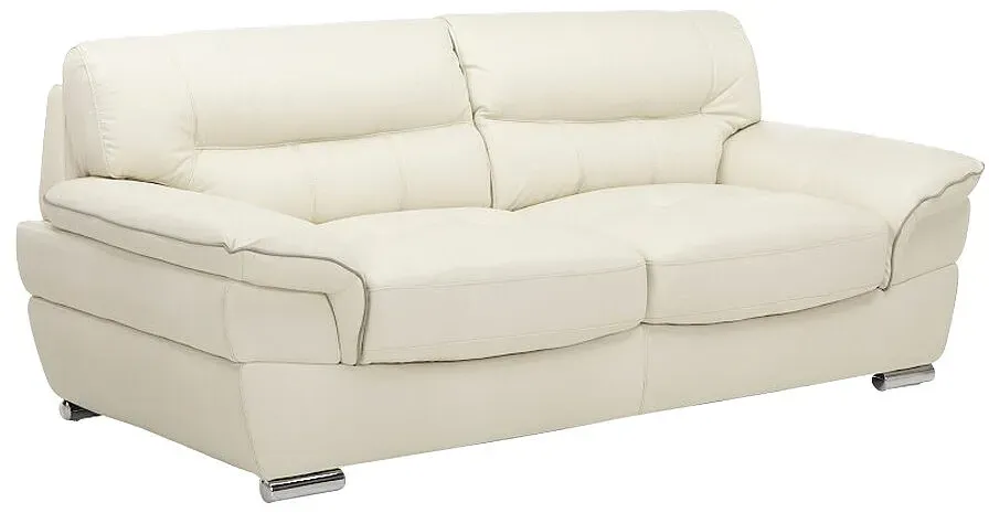 Couchgarnitur Leder 3+2+1 - Elfenbein - THIBAULT